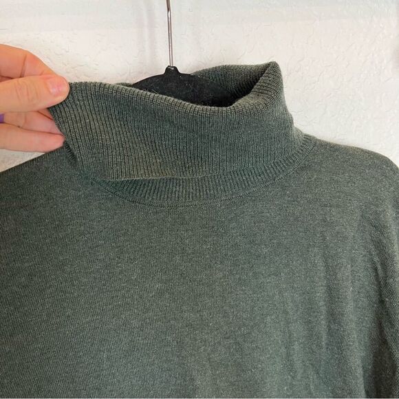 Madewell Brookhaven Turtleneck Wool Blend Sweater in Heather Forest size XS - Picture 8 of 13